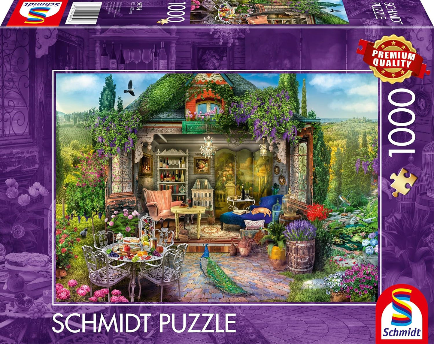 Schmidt Spiele 59794 Gartenhaus in den Weinbergen 1000 Teile Puzzle Naty Shop Standardtitel
