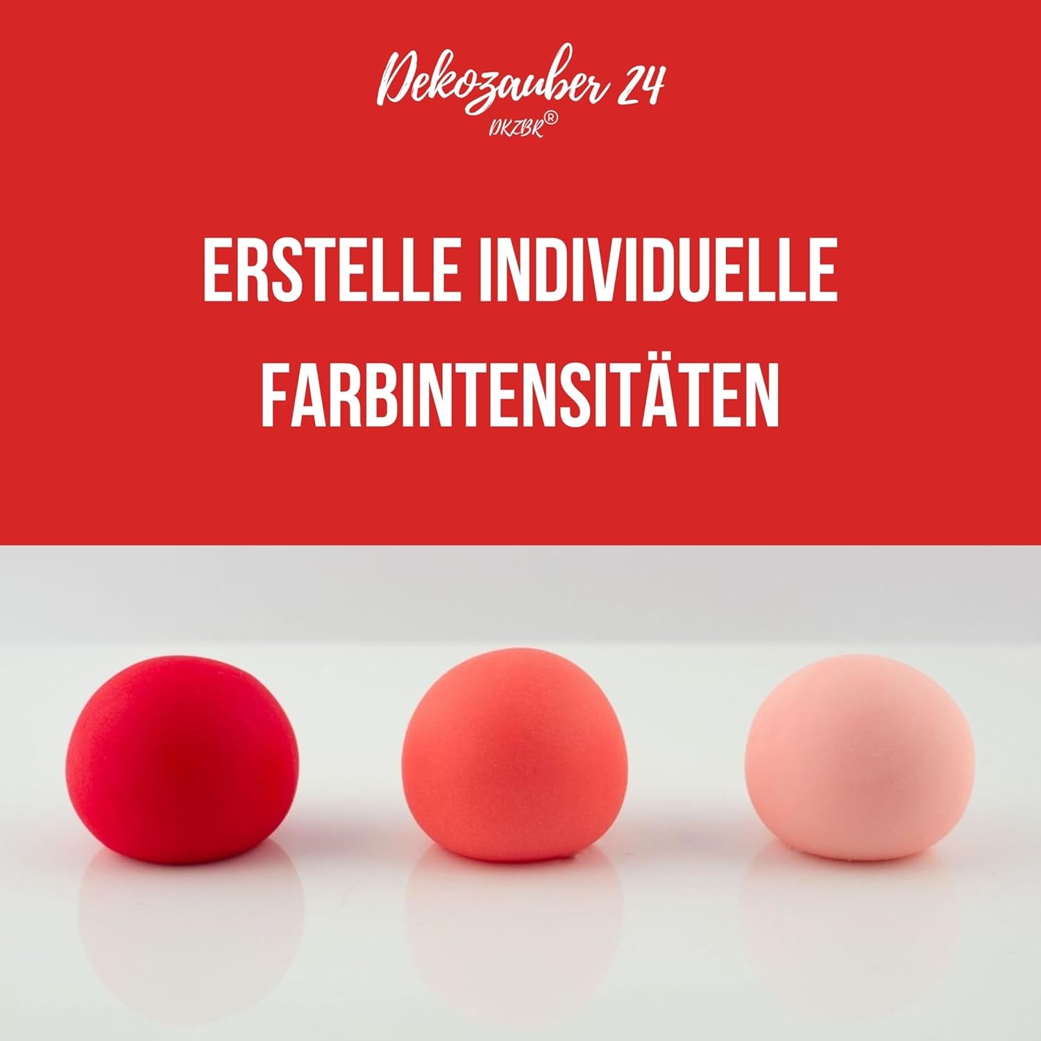Dekozauber 24 rote Lebensmittelfarbe, Gel, 30 g, vegan, zuckerfrei, hochkonzentriert, rote Lebensmittelfarbe für Fondant, Buttercreme, Getränke und mehr