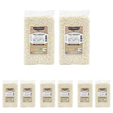 Handwerklich hergestellter italienischer Arborio-Reis, großkörniger und stärkehaltiger Reis, ideal für Suppen, Risottos und Reissalate, vakuumverpackt in 2 1-kg-Beuteln