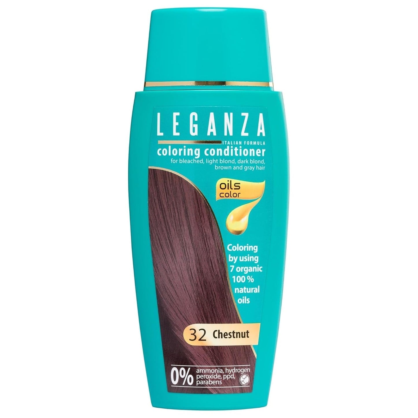 Leganza Natural Balm Haarfärbemittel Farbe 71 Café Latte | Haarfärbemittel ohne Ammoniak | Angereichert mit 7 natürlichen Ölen | 150 ml Haarfärbemittel Naty Shop 32 Chesnut