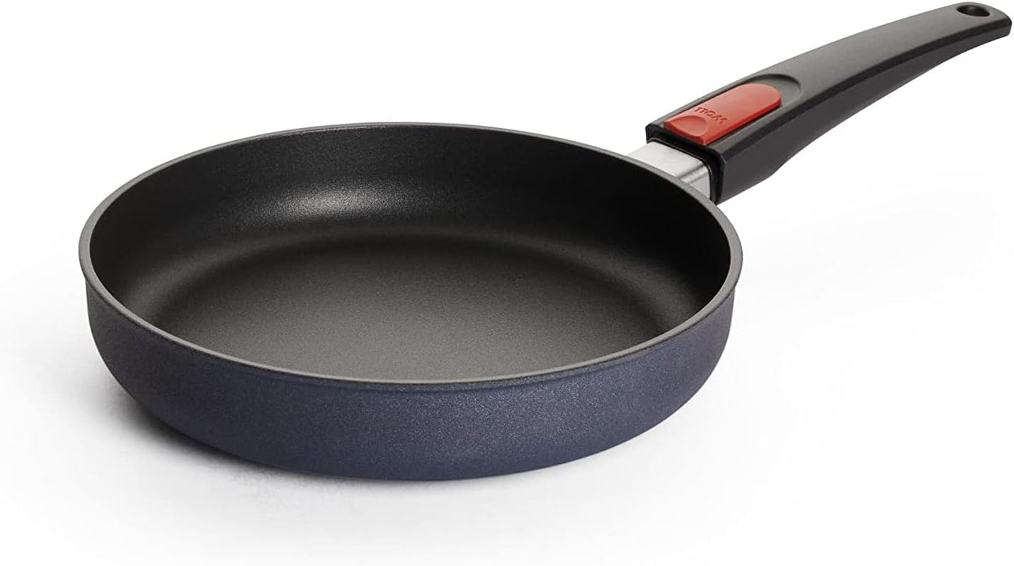 Woll Diamond Lite flache Pfanne - Induktion -, Ø 20 cm, 5 cm Höhe, mit abnehmbarem Griff - für alle Herdarten geeignet, Aluminiumguss, Antihaftbeschichtung Naty Shop Töpfe und Pfannen Ø 22 cm