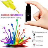 Gel-Lebensmittelfarbe – 7 x 15 ml konzentrierte Regenbogenfarben-Lebensmittelfarbe zum Dekorieren von Kuchen, Backen, Keksen, Macarons – zuckerfreie Lebensmittelfarbe für Getränke, Kuchendekoration, Schleim-DIY