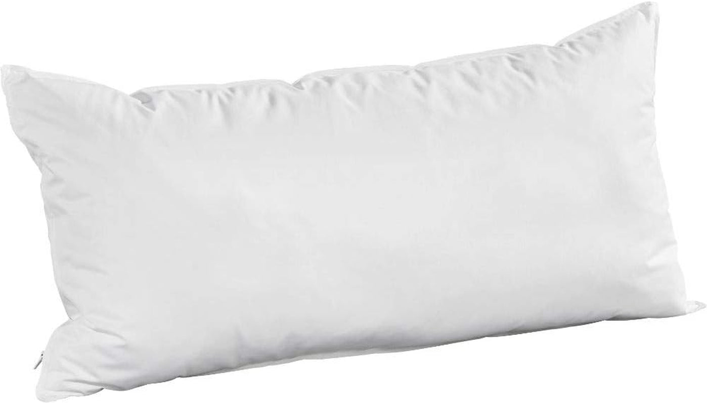 Badenia Trendline Comfort Kissen mit Baumwollbezug, 40 x 80 cm, weiß, Öko-Tex zertifiziert, hergestellt nach dem deutschen Qualitätsstandard Naty Shop Standardkissen 40 x 80