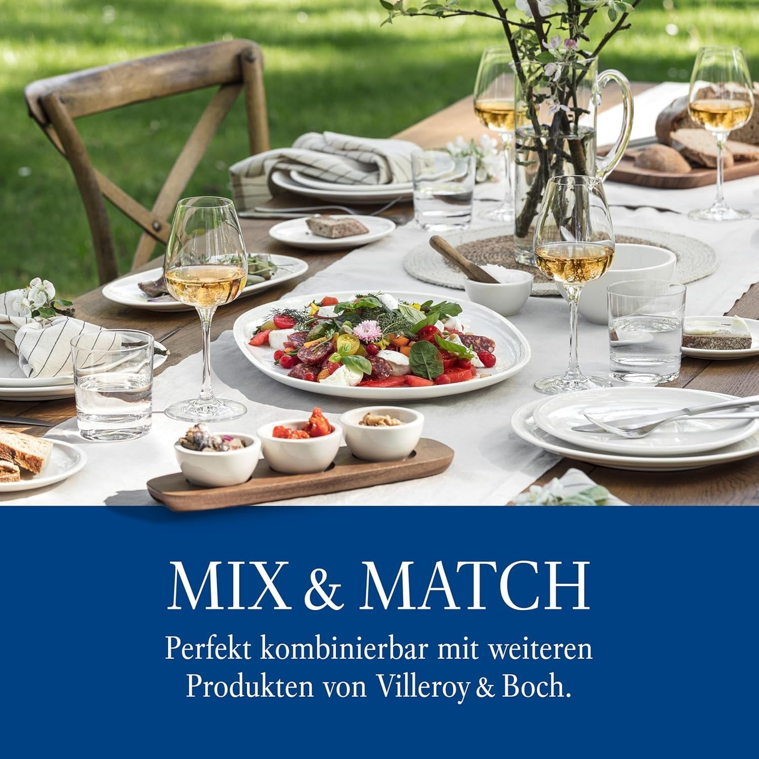 Villeroy & Boch - Manufacture Rock Tafelservice, 6-teilig, Tafelservice für 2 Personen, Premium-Porzellan, Schwarz