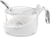Guzzini - Glam/Vintage, Käsedose, Marmeladengläser, Shaker mit Löffel - Transparent, 13,8 x 10 x H8 cm - 24890000