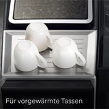 Siemens EQ700 Espressovollautomat, großer Farb-TFT-Bildschirm, 36 Heiß- und Kaltgetränke, Kaltbrühen, 2-Tassen-Funktion, App-Steuerung, automatisches Reinigungssystem, schwarzer Edelstahl, TQ717D03