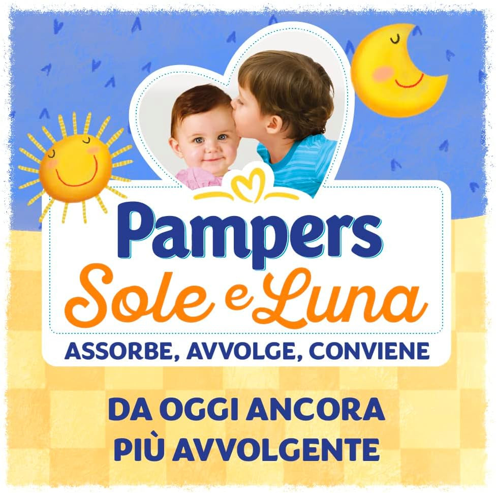 Pampers Sun and Moon Midi Windeln, Größe 3 (4-9 kg), 120 Windeln