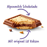 Milka LU – Alpenmilchschokolade mit knusprigen LU-Keksen – 87g