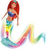 Simba 105733656 – Steffi Love funkelnde Meerjungfrau-Puppe (39 cm) – leuchtende Meerjungfrau, farbwechselnder, leuchtender Regenbogen, wasserfestes Spielzeug für Kinder ab 3 Jahren