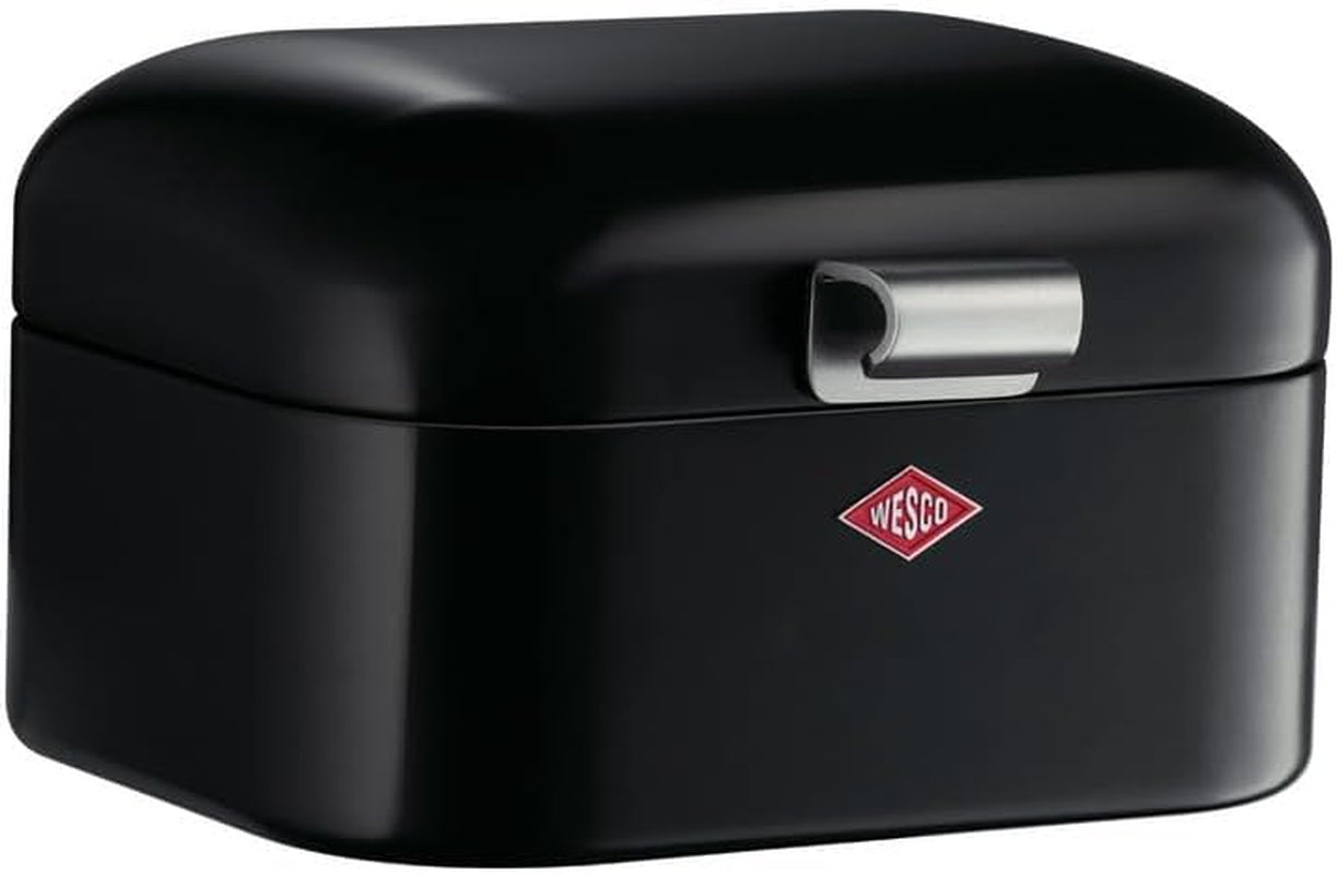Wesco Mini Grandy Brotkasten in Rosa, pulverbeschichtetes Stahlblech, Lüftungslöcher und stabiler Griff. Frischhalteboxen Naty Shop Schwarz