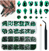 2630 Stück funkelnde AB-Kristallsteine ​​für Nägel, 120 12 Arten große funkelnde Steine ​​+ 2510 runde K9-Glassteine ​​in 6 Größen für Nägel, Strasssteine, Nageldesigns, Nagelanhänger für Gesichtskunst