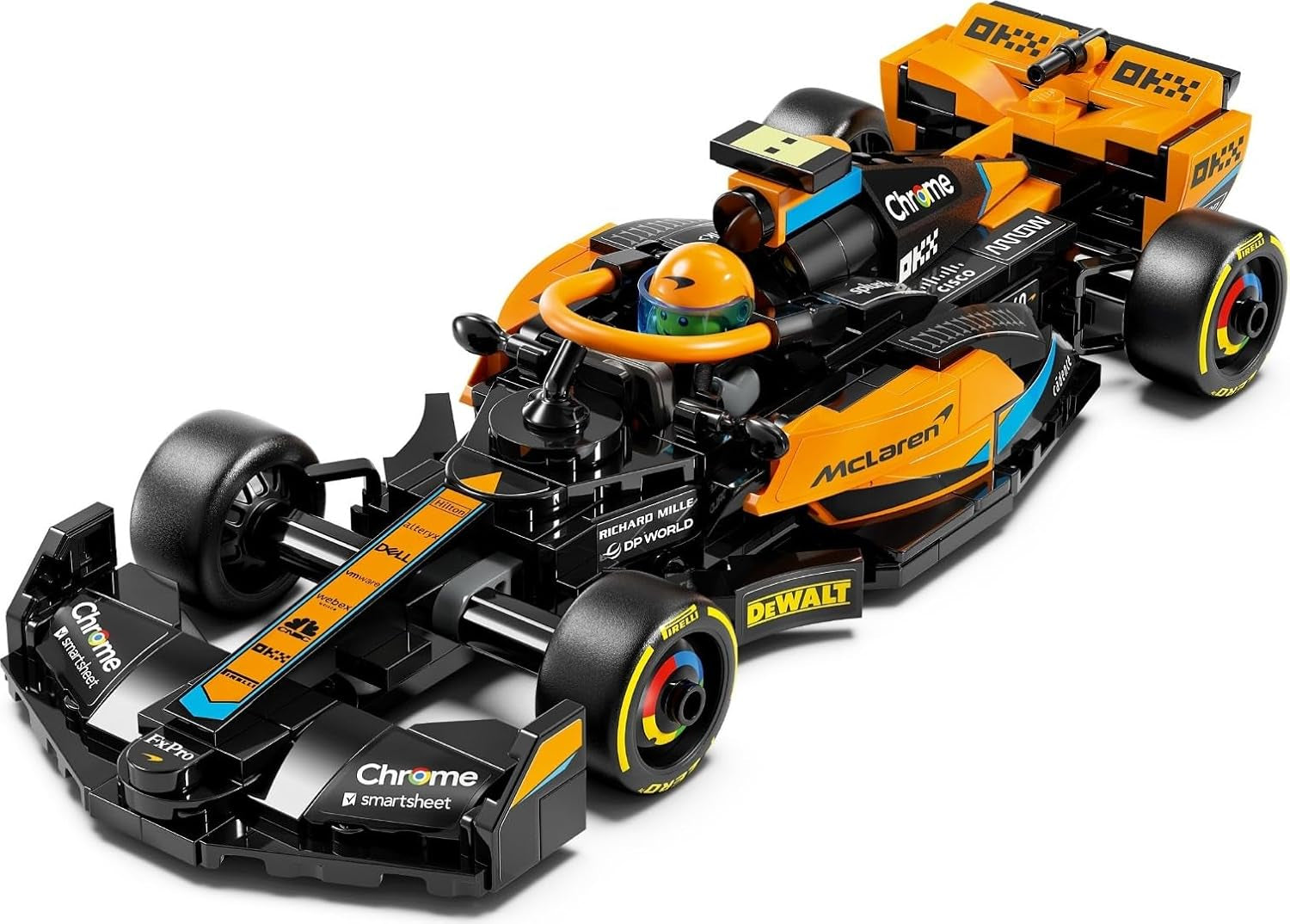 LEGO Speed Champions Mclaren Formel-1-Rennwagen 2023, Spielzeug für Jungen und Mädchen ab 9 Jahren, die gerne selbstständig spielen, baubares Fahrzeugmodell, Kinderzimmerdekoration 76919 Bausets Besuchen Sie den LEGO-Store