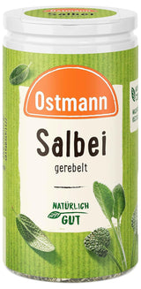 Ostmann Gewürze - Salbei gerebelt | Würziges Kräuteraroma für Fleisch- und Gemüsegerichte | 10 g in der Dosis
