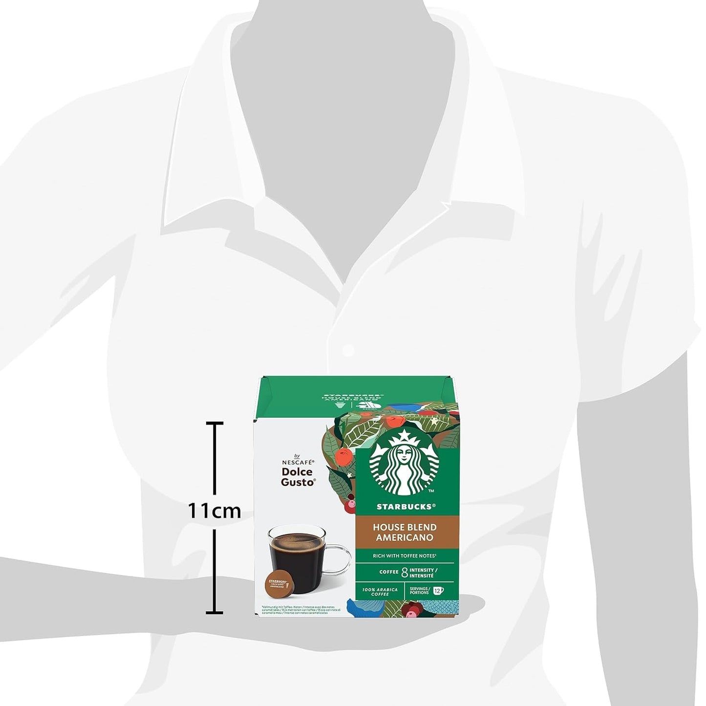 STARBUCKS House Blend von Nescafé Dolce Gusto, Mittlere Röstung, Kaffeekapseln 6 x 12 (72 Kapseln)