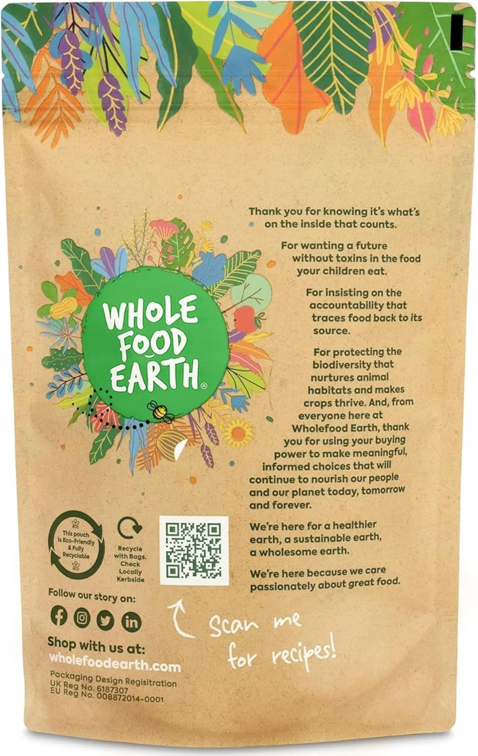 Wholefood Earth Quinoa-Körner – gentechnikfrei – natürlich – vegan – milchfrei – ohne Zuckerzusatz – 3 kg