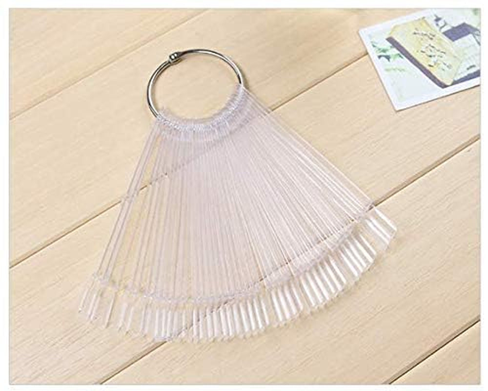 50 Stück Nagelkunst-Spitzenringe, farbige transparente Platten, Nagellack-Display-Ringstäbe, Nagelstudio-Übungen, Nagelspitzen-Display für DIY-Nagelkunst-Anzeige und -Übungen