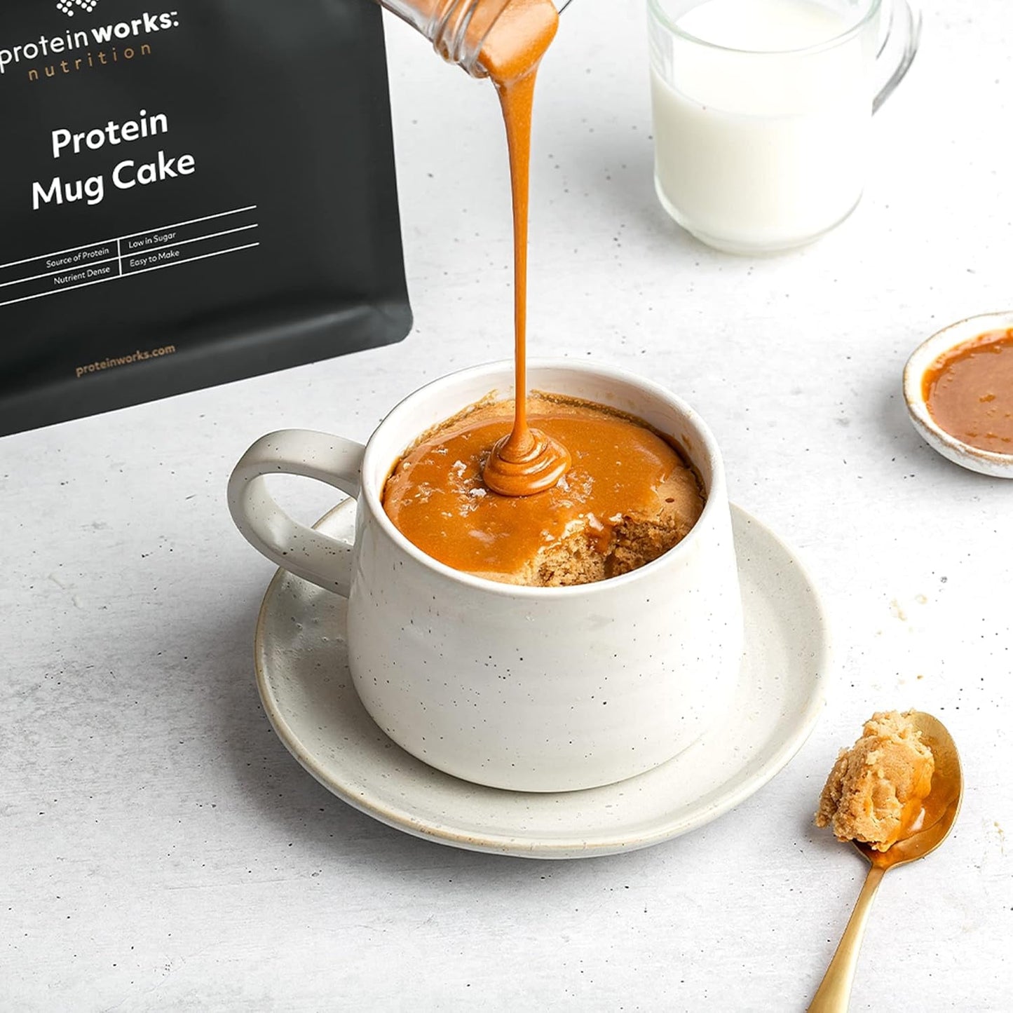 Protein Works Protein Tassenkuchen | Schokoladencreme | Dieser Köstliche Nachtisch Ist Sehr Protein- Und Ballaststoffreich| 500G Mischung zum Backen und Kochen Naty Shop