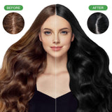Sofortiges Shampoo für schwarzes Haar, natürliches Haarfärbe-Shampoo, 100 % graue Abdeckung – einfache und schnelle, semi-permanente Farbe für schwarzes Haar, Haarfärbe-Shampoo für Männer und Frauen. Haarfärbe-Naty-Shop