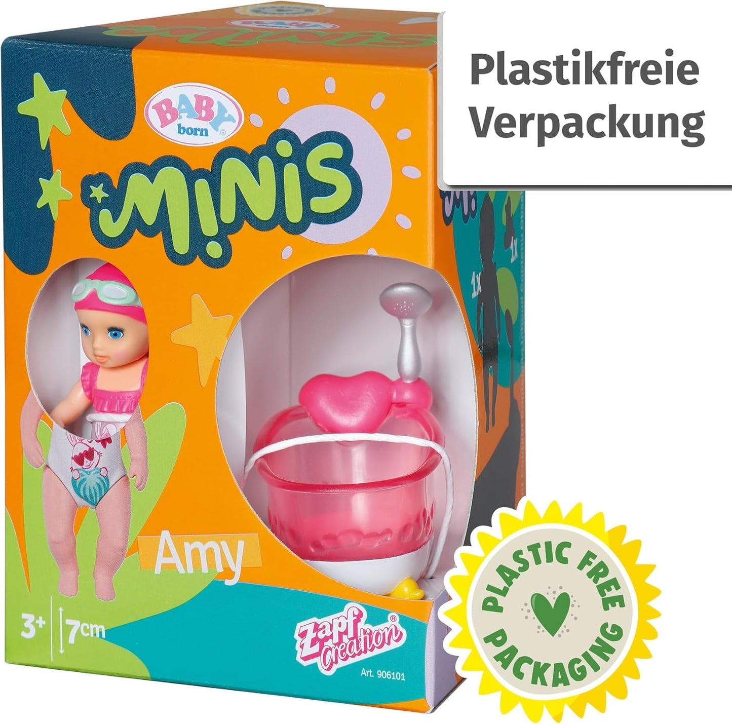 BABY Born Minis Badewannen-Spielset mit Minis-Puppe Amy und Ente, 906101 Zapf Creation Dolls Naty Shop