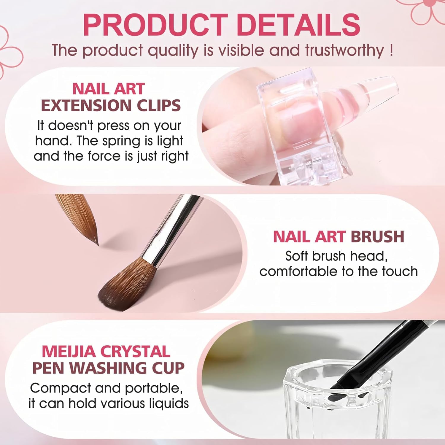 Polygel Glättungslösung, Polygel Slip Solution Nagelset, Glättungslösung 75 ml, inklusive 5 Nagelspitzenclips, 3 Nagelbürsten, 1 Kristallbecher, 100 Reinigungsblätter