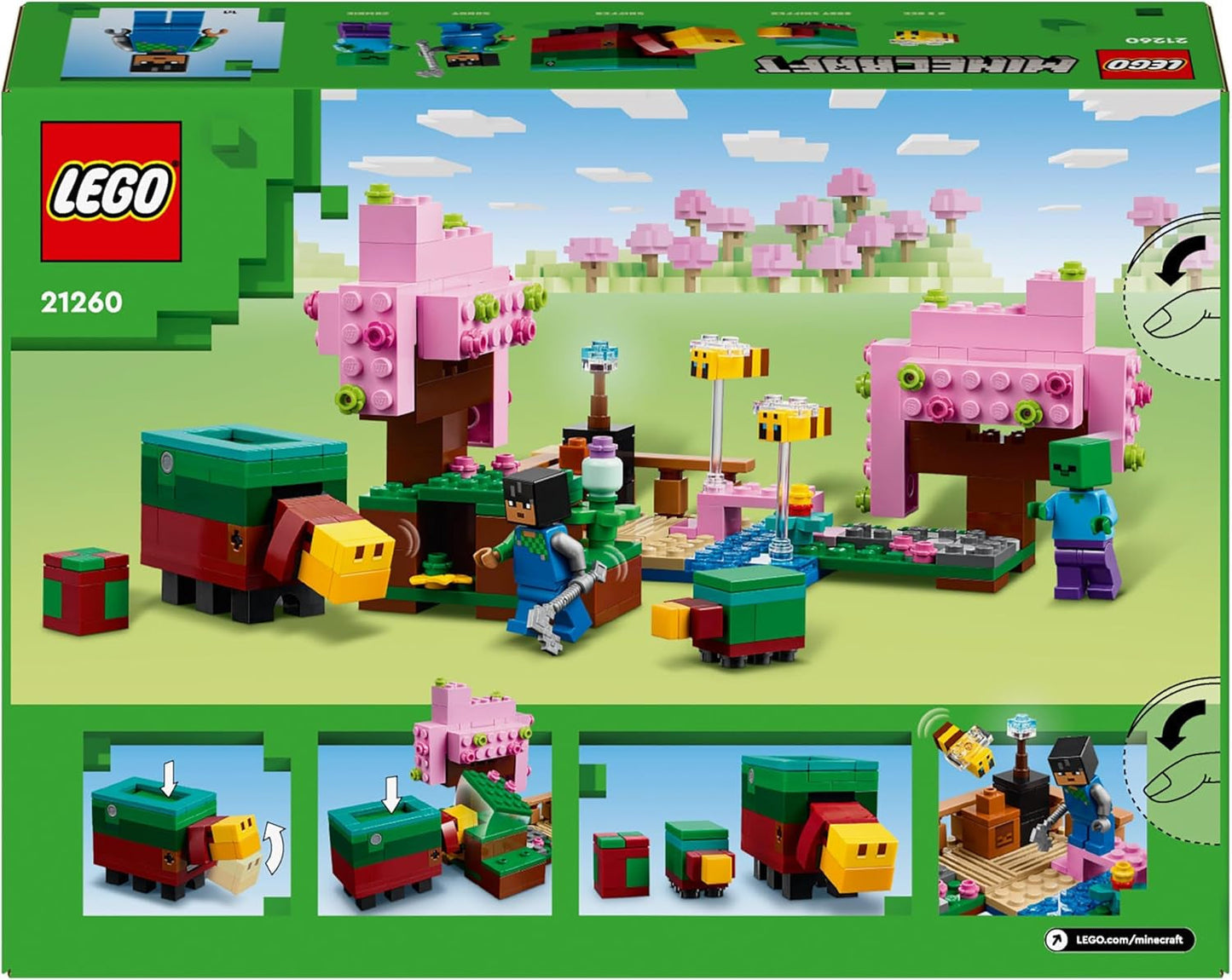 LEGO Minecraft Kirschblüten-Obstgarten-Spielzeuggarten zum Erkunden mit Sunny, Sniffer, Zombie und Bienen Gamer-Geschenk für Jungen und Mädchen ab 8 Jahren 21260 Bausets Beuche den LEGO-Store