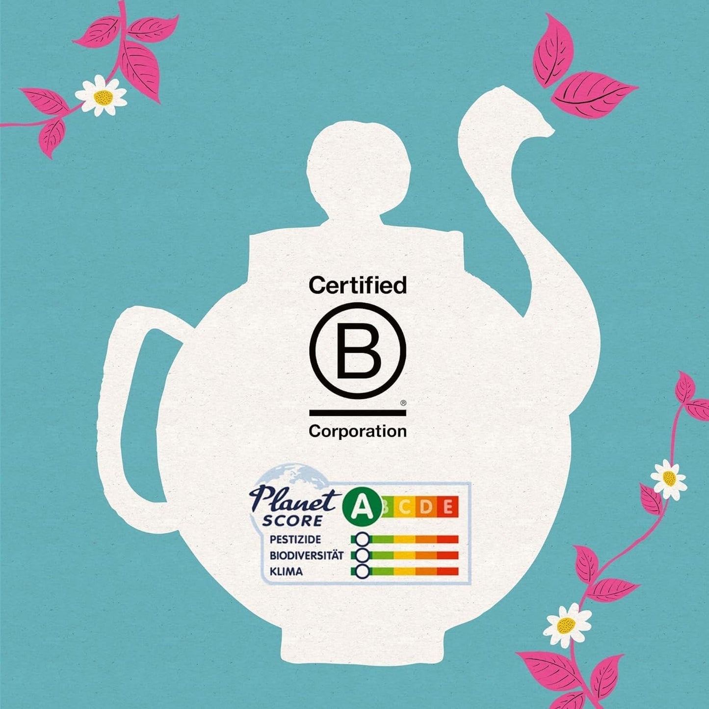 Cupper Bio-Weißtee, Himbeere, 20 Beutel, 34 g (4er-Pack)