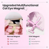 SUPWEE 5-in-1-Nagelmagnet-Werkzeug, rosa Katzenaugen-Magnet für Nägel, Multifunktions-Magnetstift, DIY Magic 3D-Magnetstift-Set, Nagelkunst-Magnetstift für Nagelkunst, Diy-Zubehör