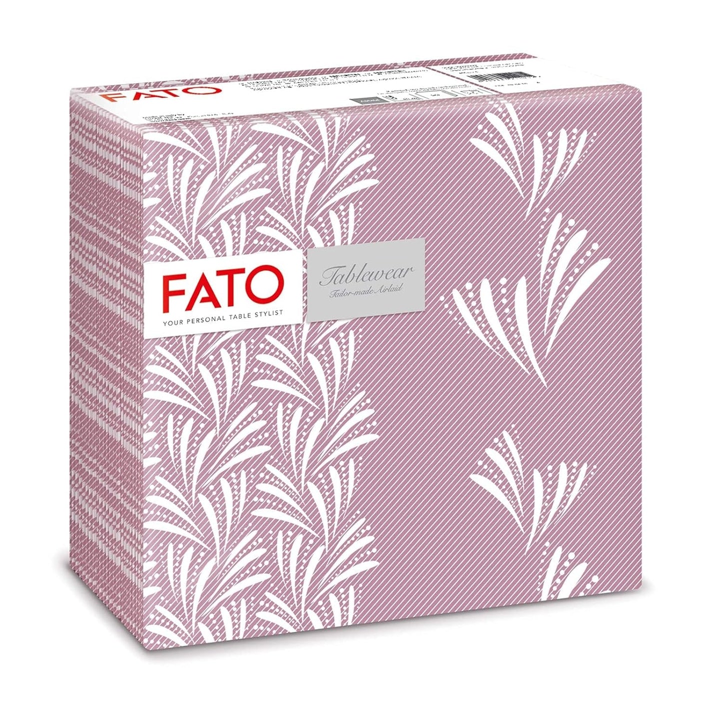 Fato - Trockenpapierservietten, Airlaid, Textileffekt, Packung mit 50 Servietten, 40X40 gefaltet im 4er-Format, Tropicana Decor