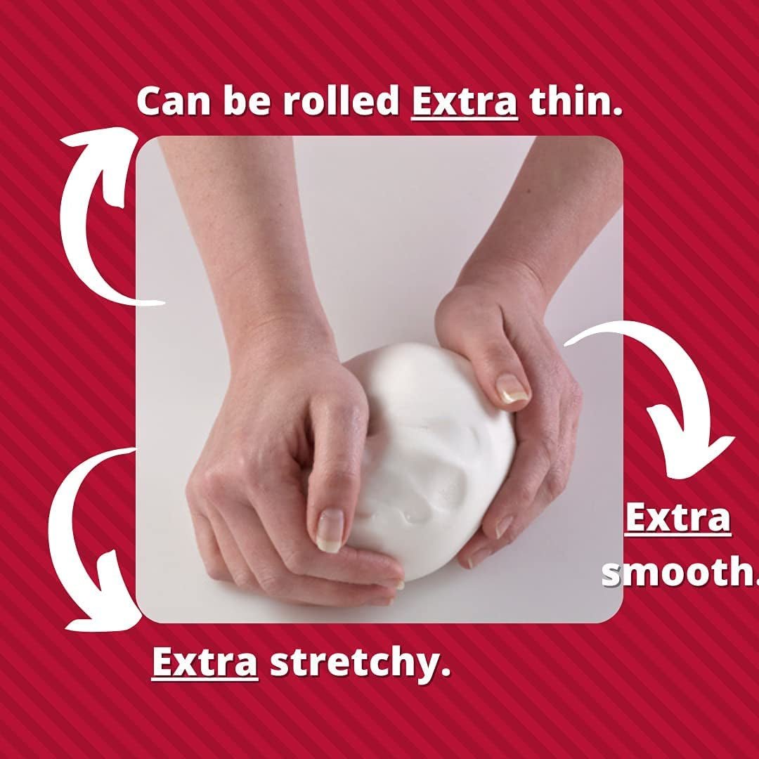 Extra Fondant Rot 1 kg – Extra elastischer Fondant mit Vanillegeschmack, perfekt zum Bedecken von Kuchen – Rot – 1 kg Zuckerpaste Naty Shop