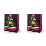 Café Royal Lungo Forte 36 Kapseln für Nespresso Kaffeemaschine – 8/10 Intensität – UTZ-zertifiziert Kaffeekapseln aus Aluminium (Packung mit 2)