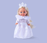Simba Evi Princess of Love's Dreams, Spielpuppe in einem verträumten Winterkleid mit Fellbesatz und Glitzerelementen, 12 cm, ab 3 Jahren