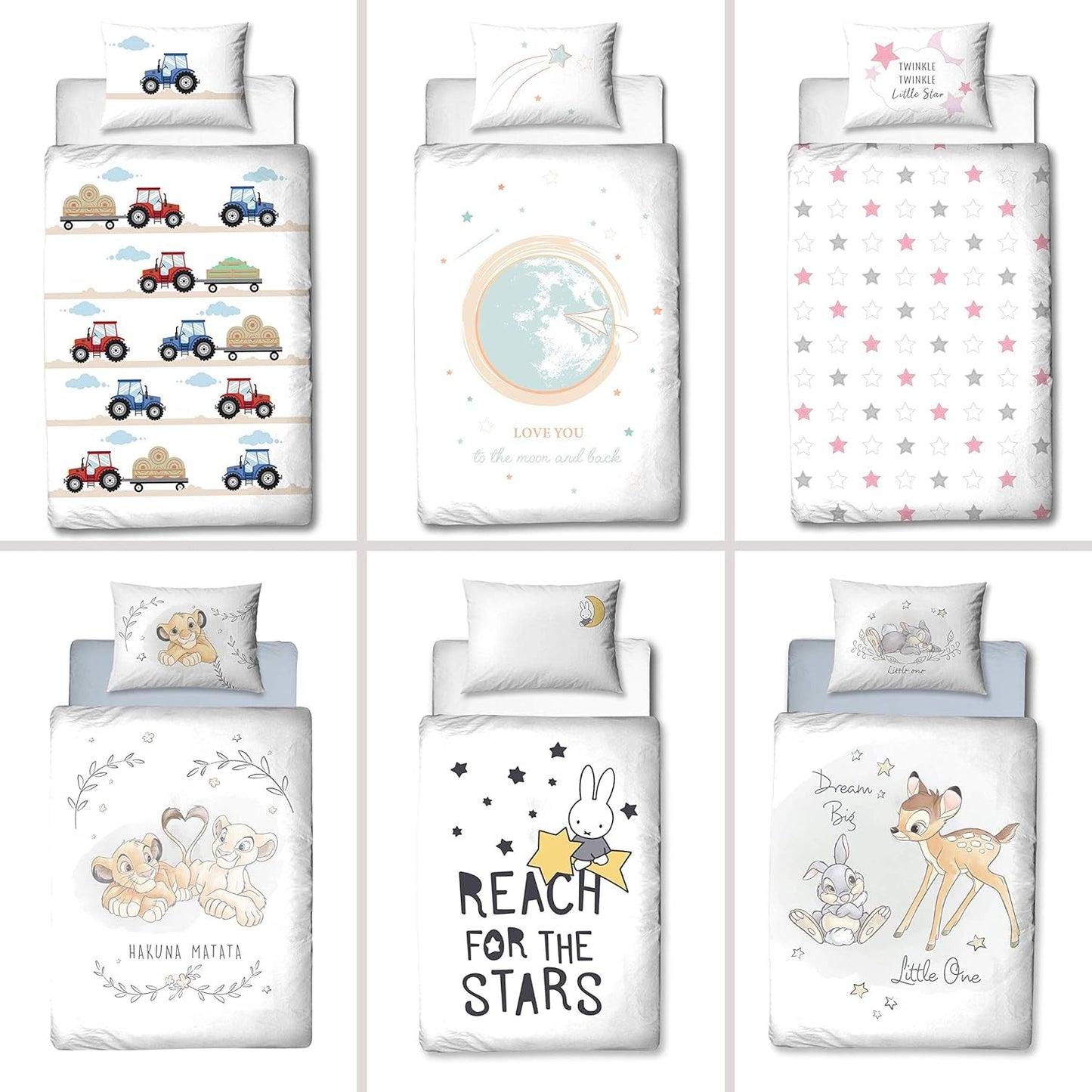 Bettwäsche für Kinder, Hase und Sterne, Baumwolle Bettwäsche - Kinder Naty Shop