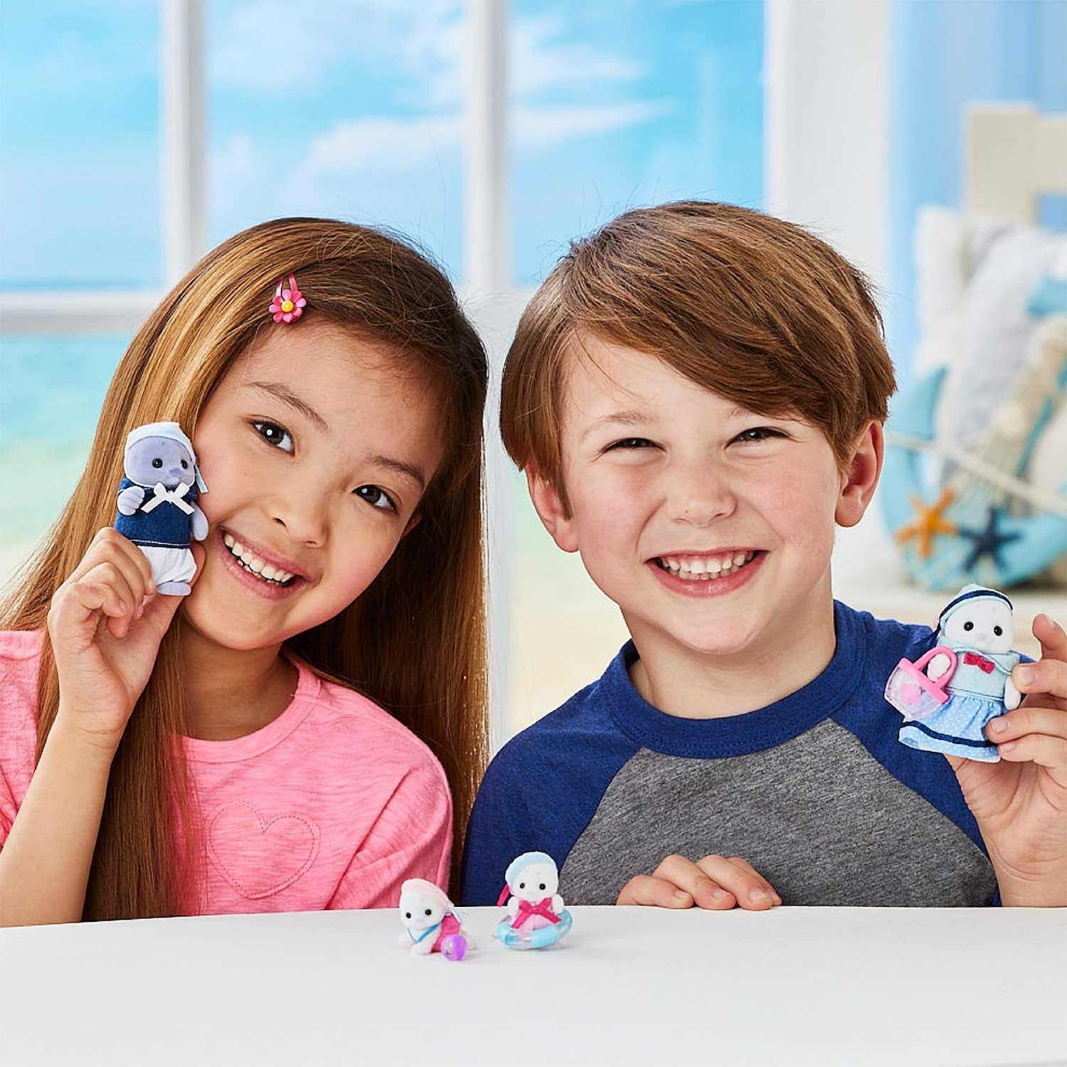 Sylvanian Families – 5759 Robbenfamilie, Tierfigur, detailliertes Spielzeug für Kinder ab 3 Jahren, Naty Shop Dolls