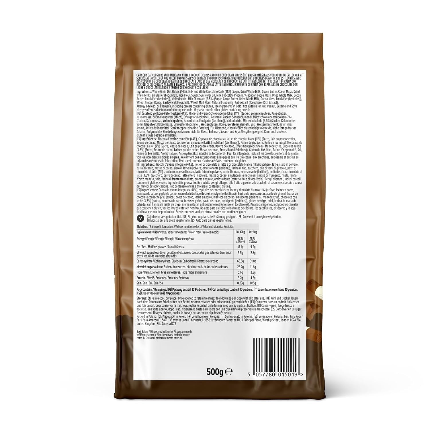 Knuspriges Müsli mit Schokolade von Amazon, 500g