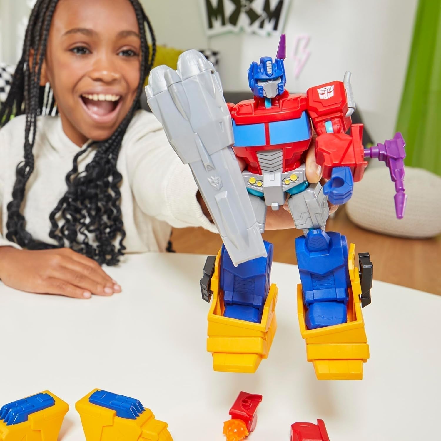 Transformers Mixmashers Optimus Prime Anpassbare Deluxe-Actionfiguren und Zubehör Actionfiguren Naty Shop