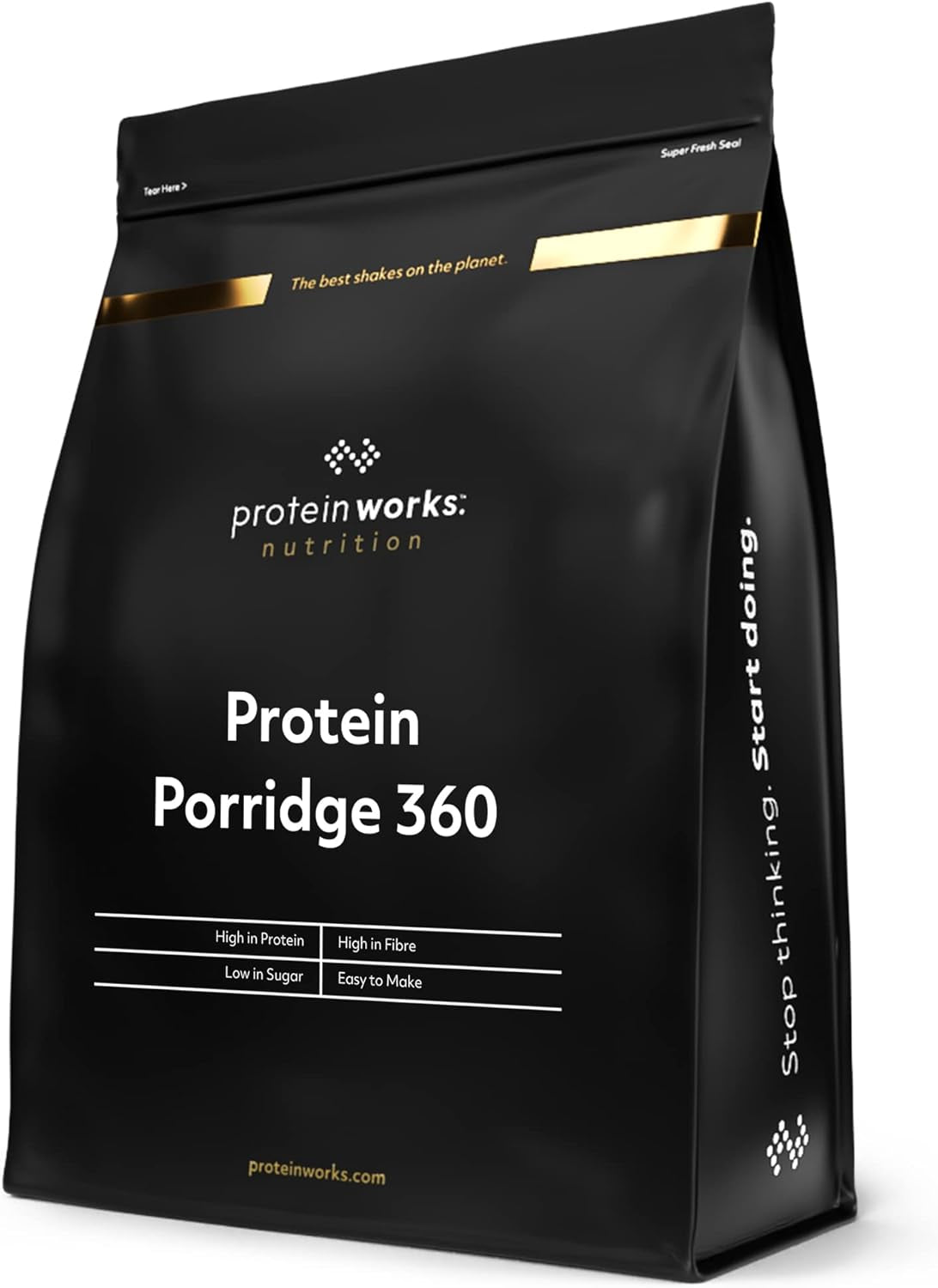 Protein Works - Protein Porridge 360 | Mythos Zusätzliche Vitamine und Mineralien | Proteinreiches Frühstück | Kalorienarme Haferflocken | 6 Portionen | Milchschokolade 500G Müsli Naty Shop
