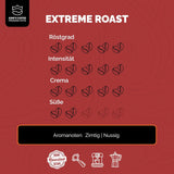 KING'S COFFEE - EXTREME ROAST - Espresso Intenso Bohnen - sehr geringer Säuregehalt - Kleinserienröstung aus Italien - Kaffeebohnen für Vollautomaten und Siebträgermaschinen - 1 kg