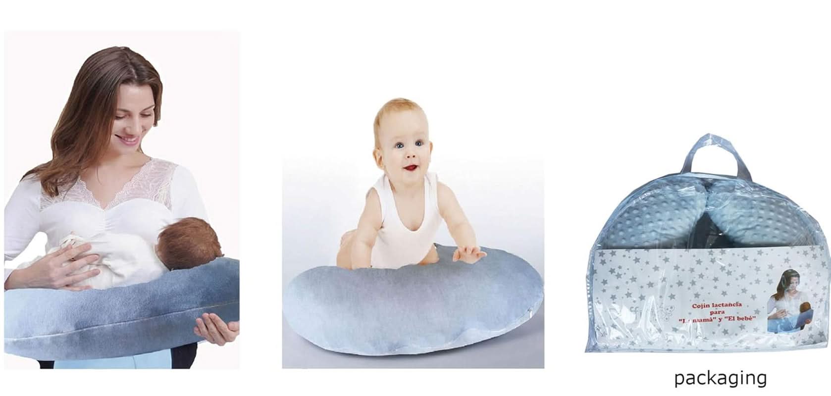 Stillkissen, Bezug und Füllung, 50 x 60 cm Zubehör Essen und Stillen Bebe Naty Shop