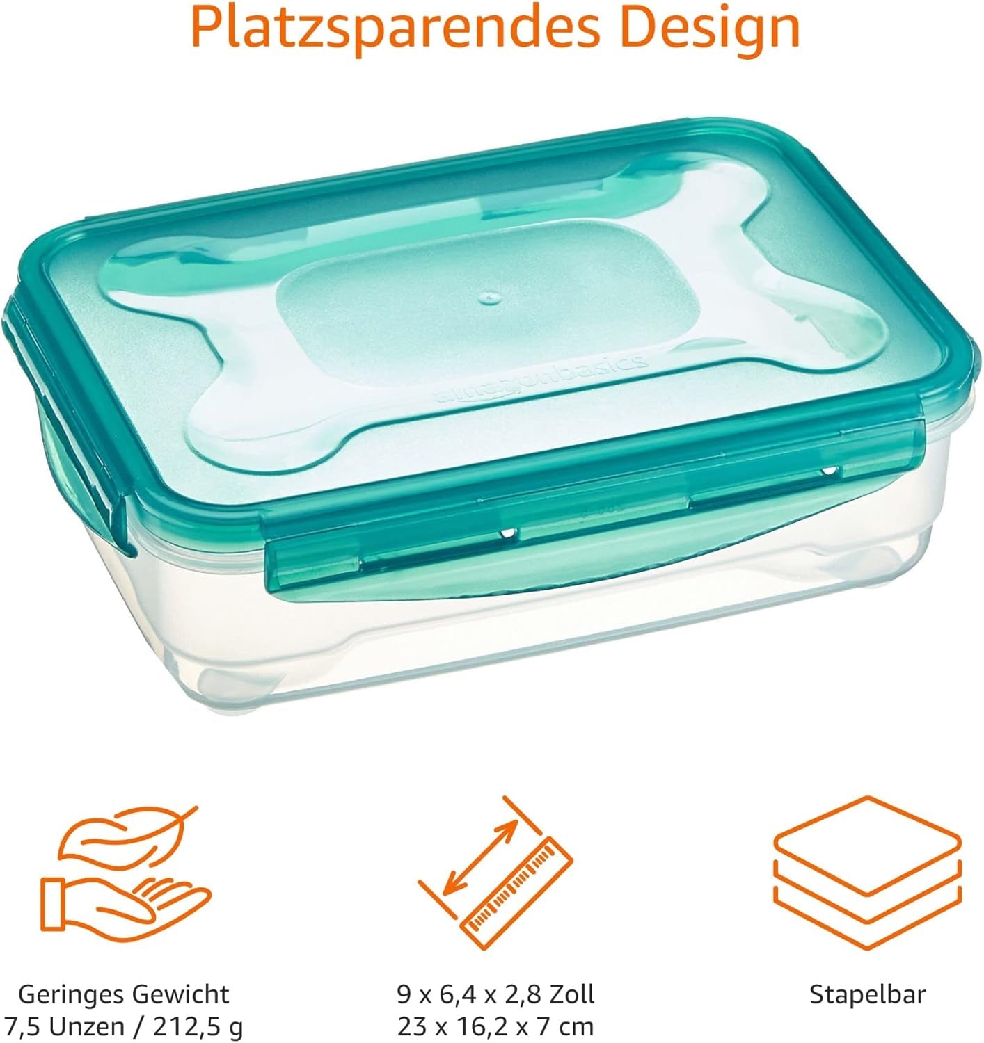 Amazon Basics Gefrierbehälter im Set, mit Deckel, auslaufsicher, stapelbar, Kühlschrank/Gefrierschrank, BPA-frei, Kunststoff, mikrowellen- und spülmaschinenfest, 3 x 1,2 l, transparente Frischhalteboxen von Naty Shop