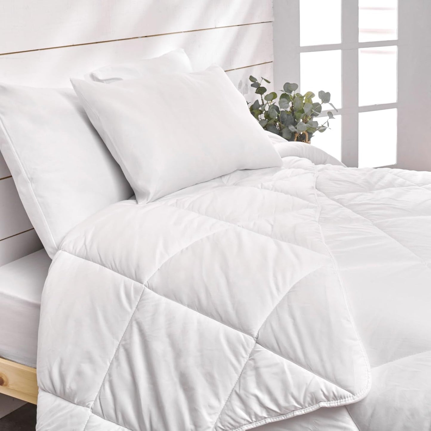 Bleu Calin Pack Steppdecke 1 Person 140X200 cm + 1 Kissen 60X60 cm, 95° waschbar Bettdecken und Steppdecken Naty Shop