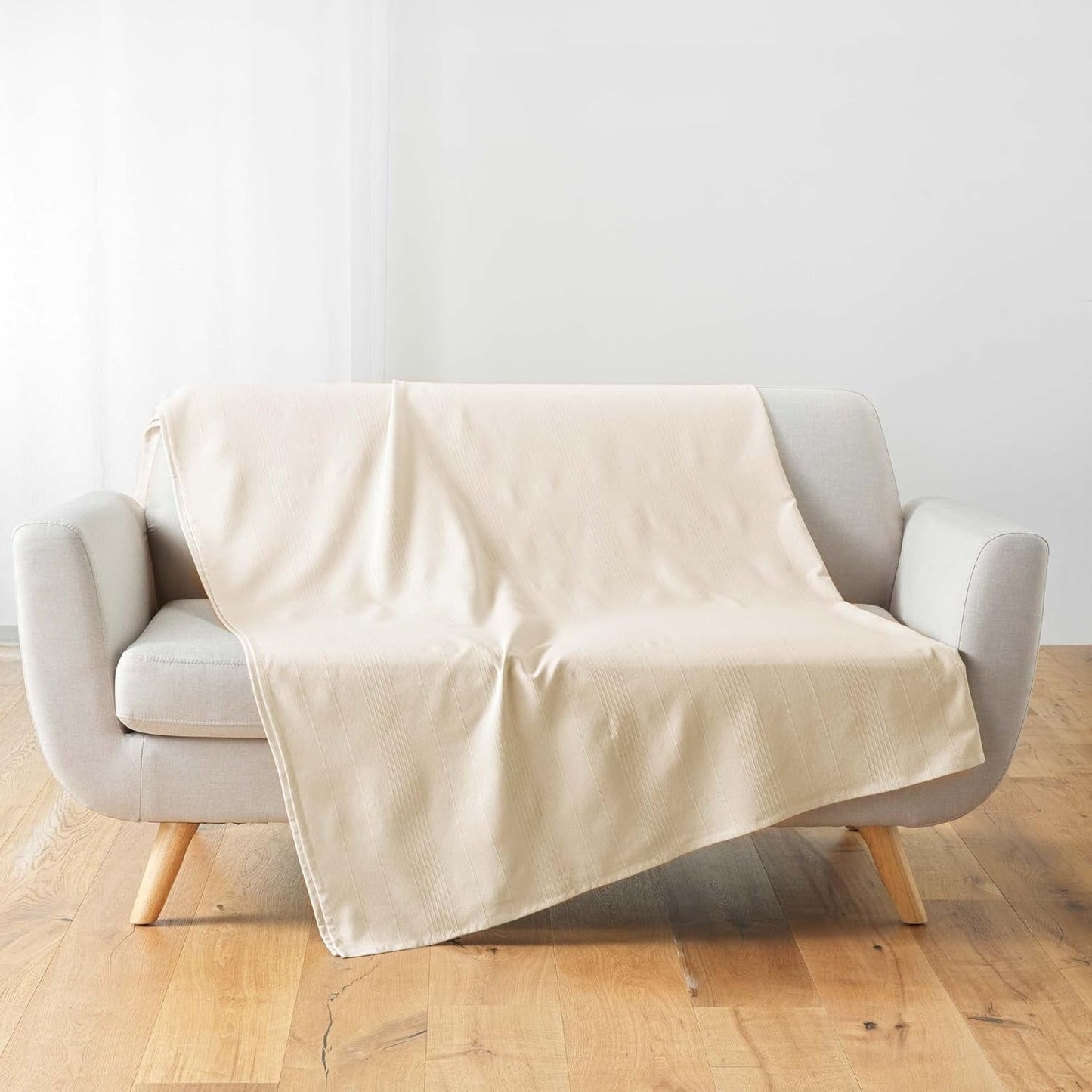 Douceur D'Intérieur, Decke (220 x 240 cm) Lucile Curry, Polycotton, einfarbige Betten und Bettdecken Douceur d'Intérieur Natura 180 x 220 cm
