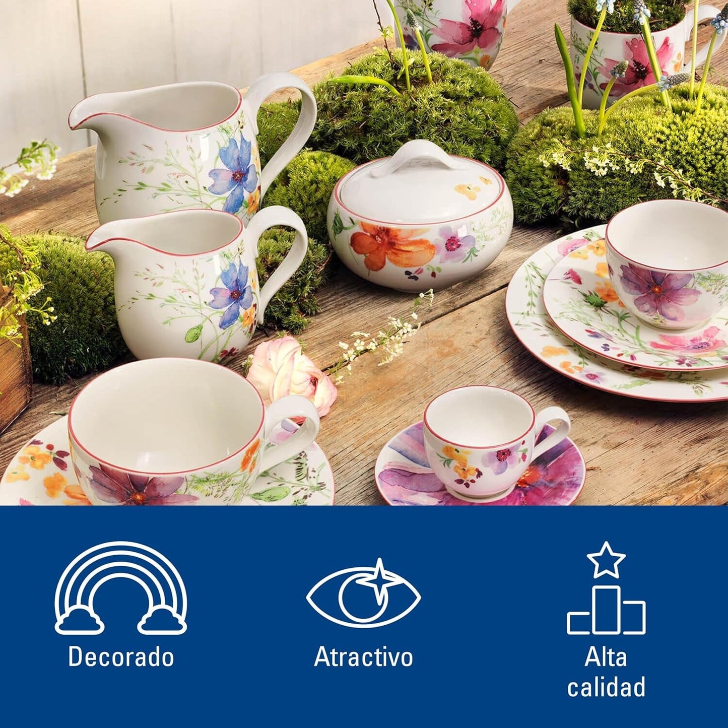 Villeroy & Boch - Mariefleur Zuckerdose, verschiedene Farben, spülmaschinenfest, mikrowellengeeignet, Zuckerdose mit Deckel, Zuckerdose, Aufbewahrung, Kaffeezubehör, Blumengeschirr, Premium-Porzellan
