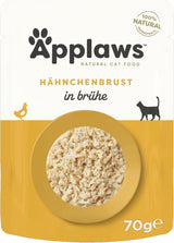 Applaws 100 % natürliches Nassfutter für Katzen, Hühnerbrust in Brühe – Packung mit 12 70-g-Beuteln
