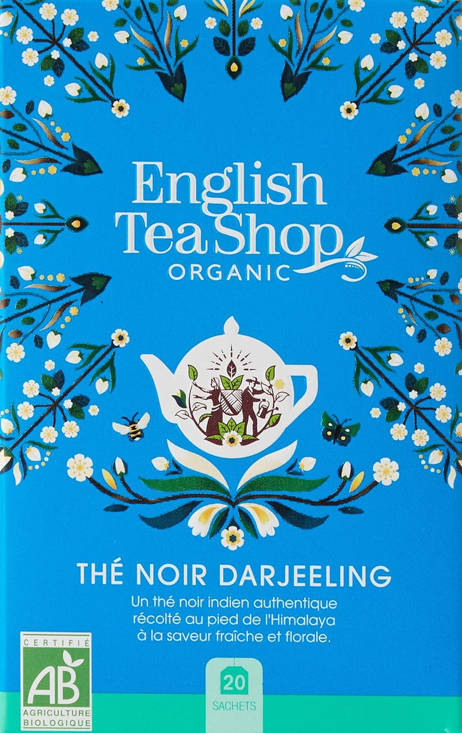 ETS - Darjeeling Schwarztee, BIO, 20 Teebeutel (2er Pack)