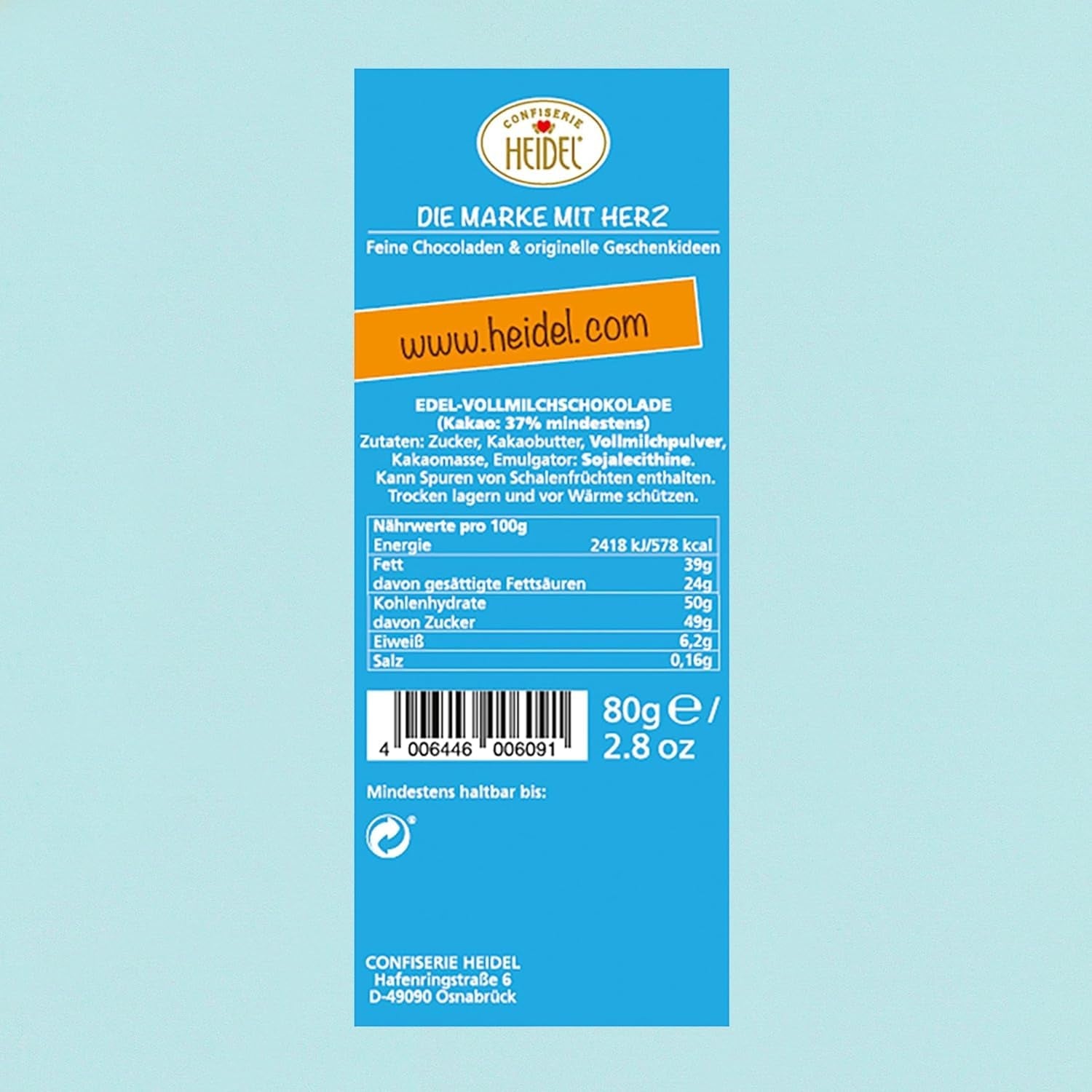 Heidel Thank You Milchschokoladentafeln 3x80g, 16 Minitafeln à 5g pro Packung, Verschiedene Dankesbekundungen, Exquisite Geschenkidee