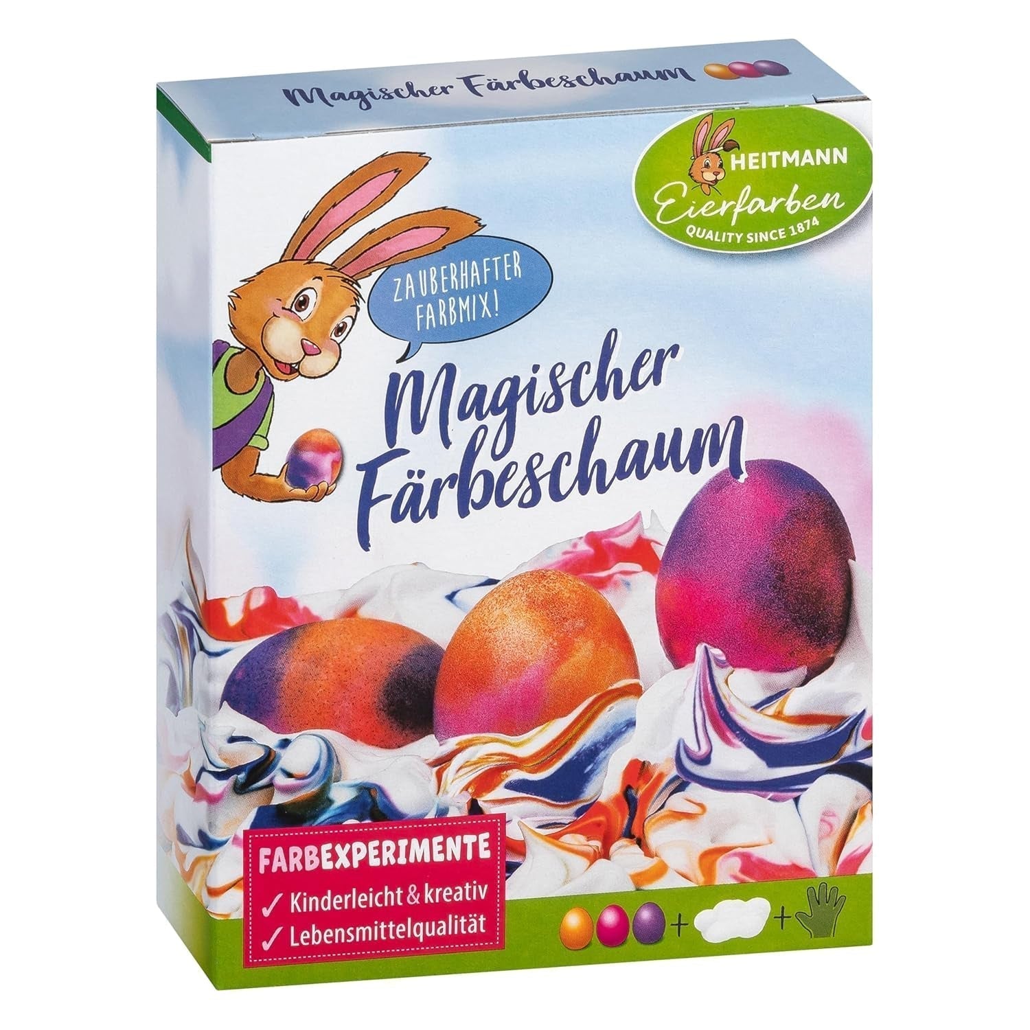 Heitmann Eierfarben - Eierexperimente - Vulkan Eier Naty Shop Magischer Färbeschaum