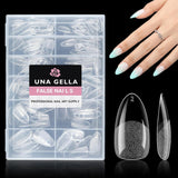 Ballerina-Gel-Nagelspitzen, 216 Stück, 12 Größen, weiche Gel-Nagelspitzen, vollständige Abdeckung, Nagelverlängerungs-Set, halbmatt, DIY, Heimkunst
