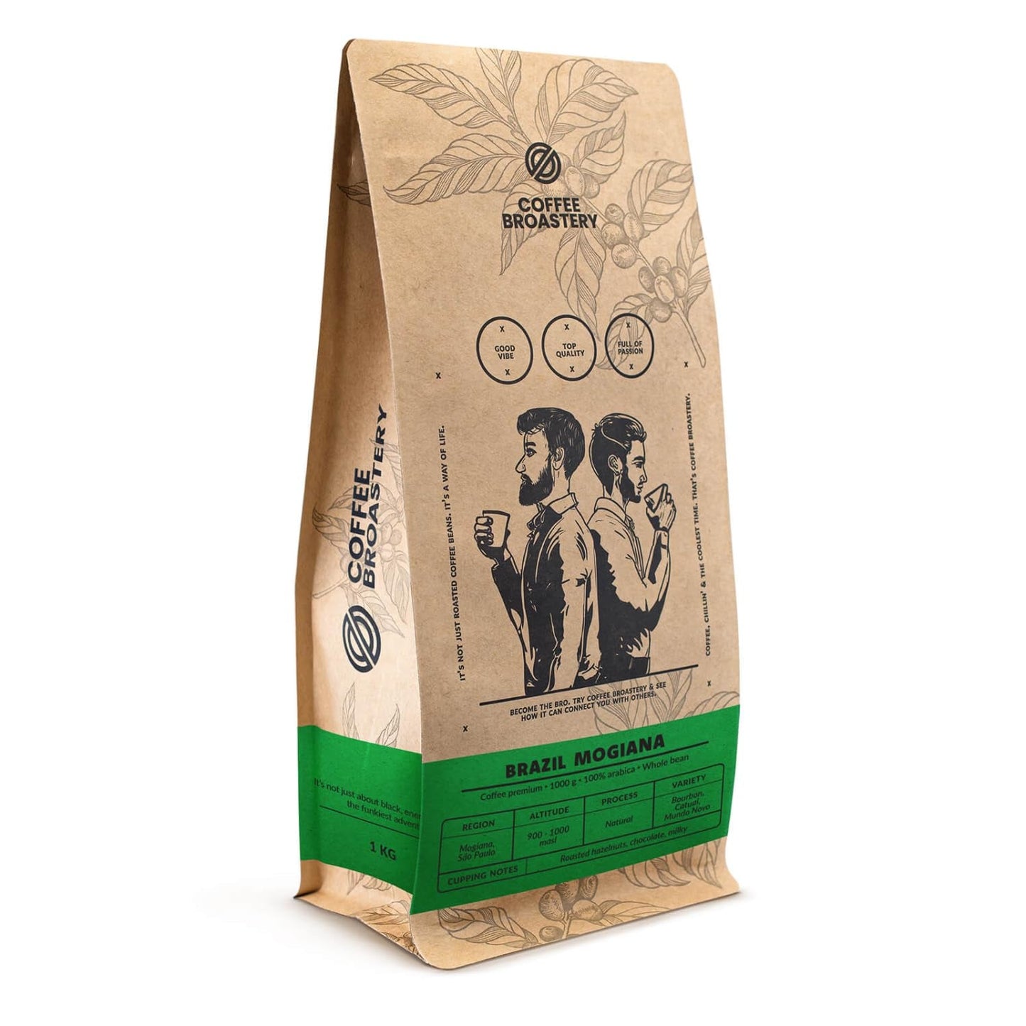 Satz Kaffeebohnen 2x1kg 2000g | Brasilien Mogiana | Brasilianischer Kaffee | Spezialkaffee | Frisch frittiert | Handwerklicher Kaffeeröster