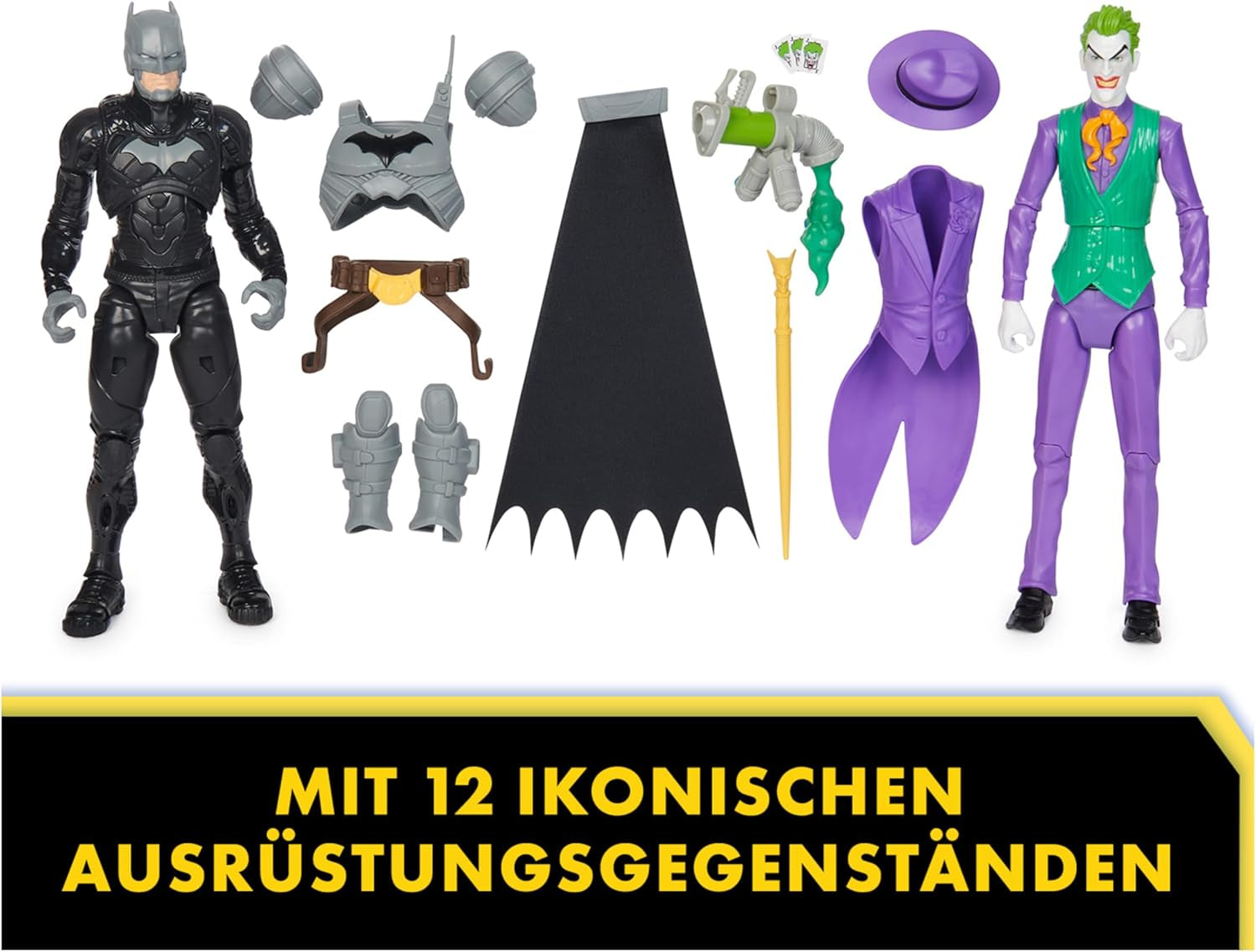 DC Batman Adventures Batman Vs the Joker Actionfiguren-Set, 30 cm – 2 voll bewegliche Figuren mit 12 Gängen für spannendes Rollenspiel, Spielzeug für 4+ Kinder Actionfiguren Naty Shop