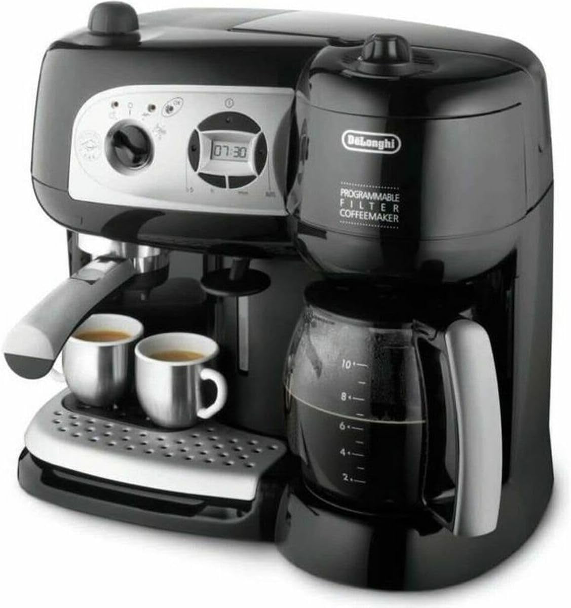 De'Longhi BCO264.1 Espresso- und Kaffeemaschine in einem, mit Pumpe, schwarz, 38 x 24 x 35 cm